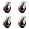 Service Caster 6 Inch Kingpinless High Temp Phenolic Wheel Swivel Top Plate Caster SCC, 4PK SCC-KP30S620-PHRHT-4 - alternate 4